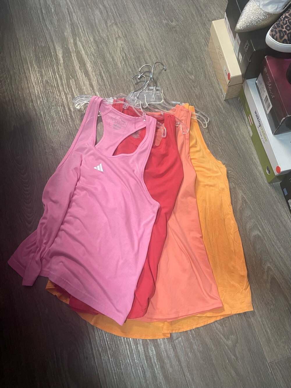 Adidas Women's Racerback Athletic Tank Tops Size M Set of 4
